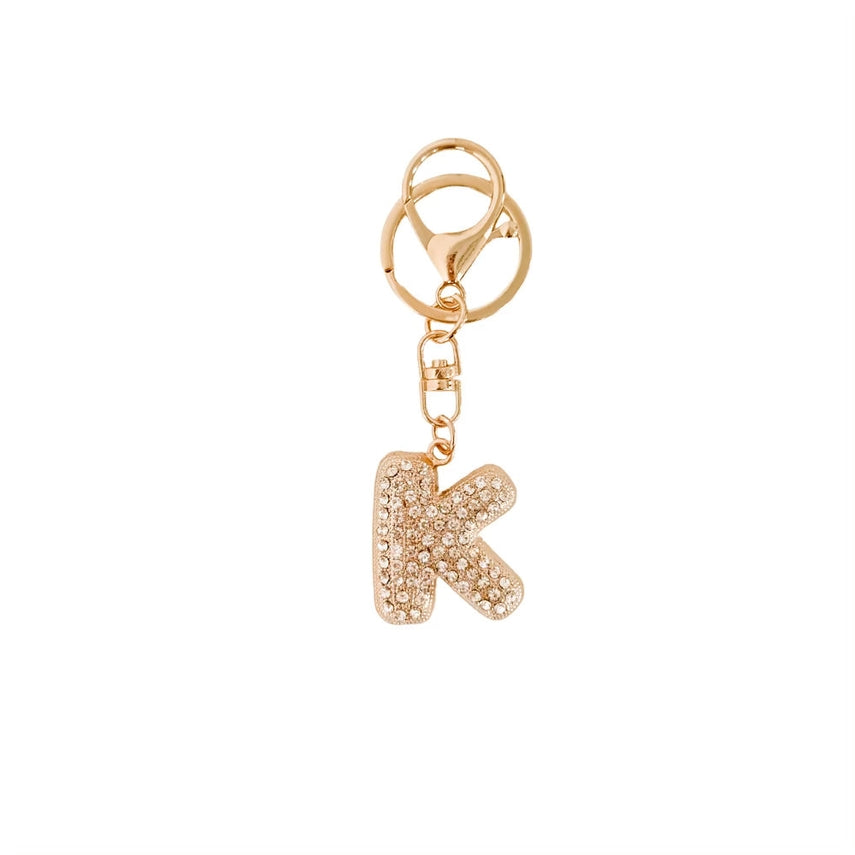 Pretty Simple Diamond Initial Bag Charm