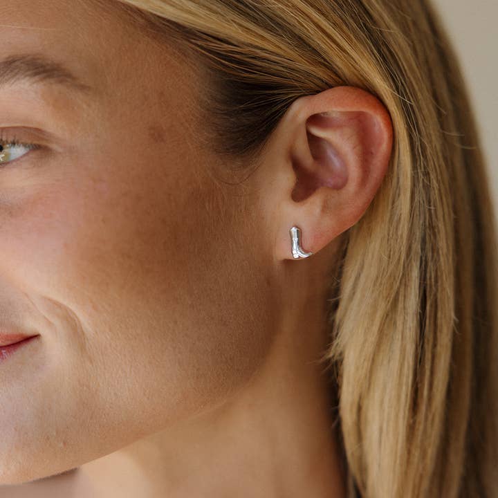 The Land of Salt Cowgirl Boot Stud Earrings