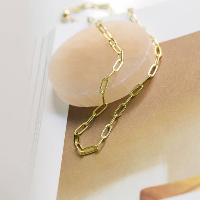 The Land of Salt Marigold Chunky Link Chain Necklace - 16&quot;