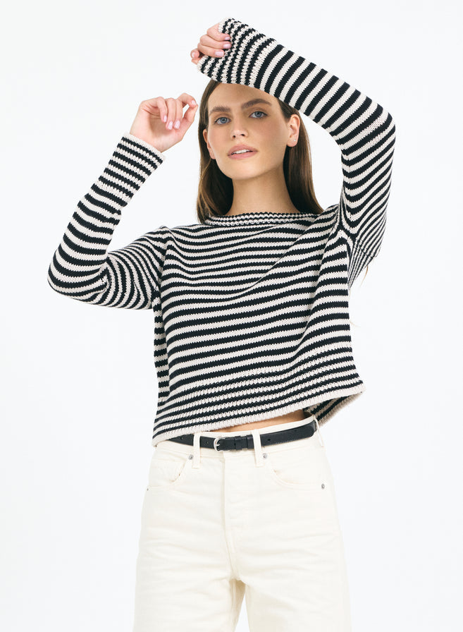 One Grey Day Lewes Crewneck Canvas Combo