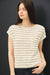 NYLAND Everly Striped Cap Sleeve Sweater Top Ivory