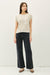 NYLAND Everly Striped Cap Sleeve Sweater Top Ivory