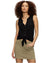 Sanctuary Notched Button Front Tee