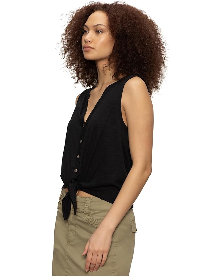 Sanctuary Notched Button Front Tee