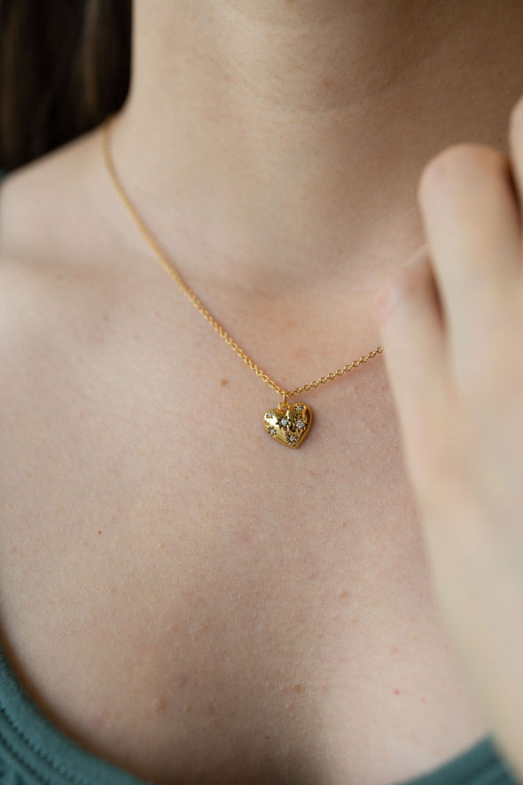 The Land of Salt Heart Amulet Necklace