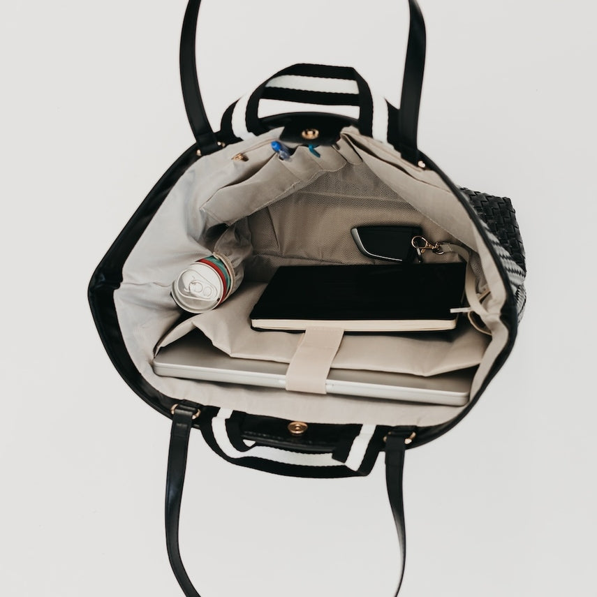 Pretty Simple Woven Tiffany Organizer Tote Bag