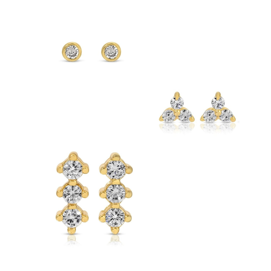 Splendid Iris Curated Stud Set: 3 Trending Styles