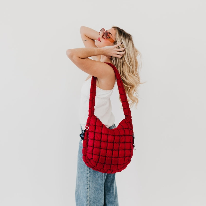 Pretty Simple Carmen Quilted Hobo Tote Bag