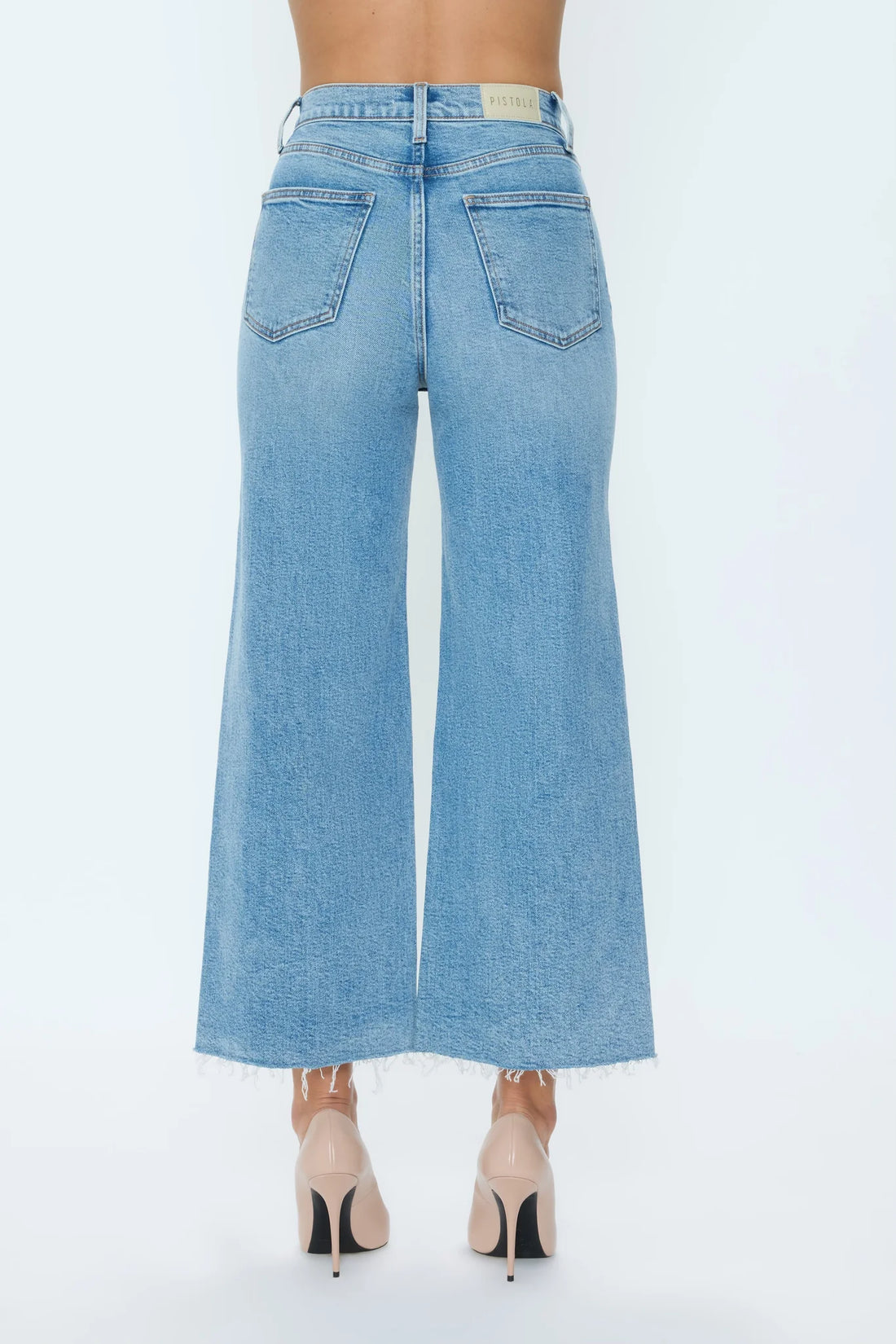 PISTOLA Lana Crop Wide Leg Jean in Bistro