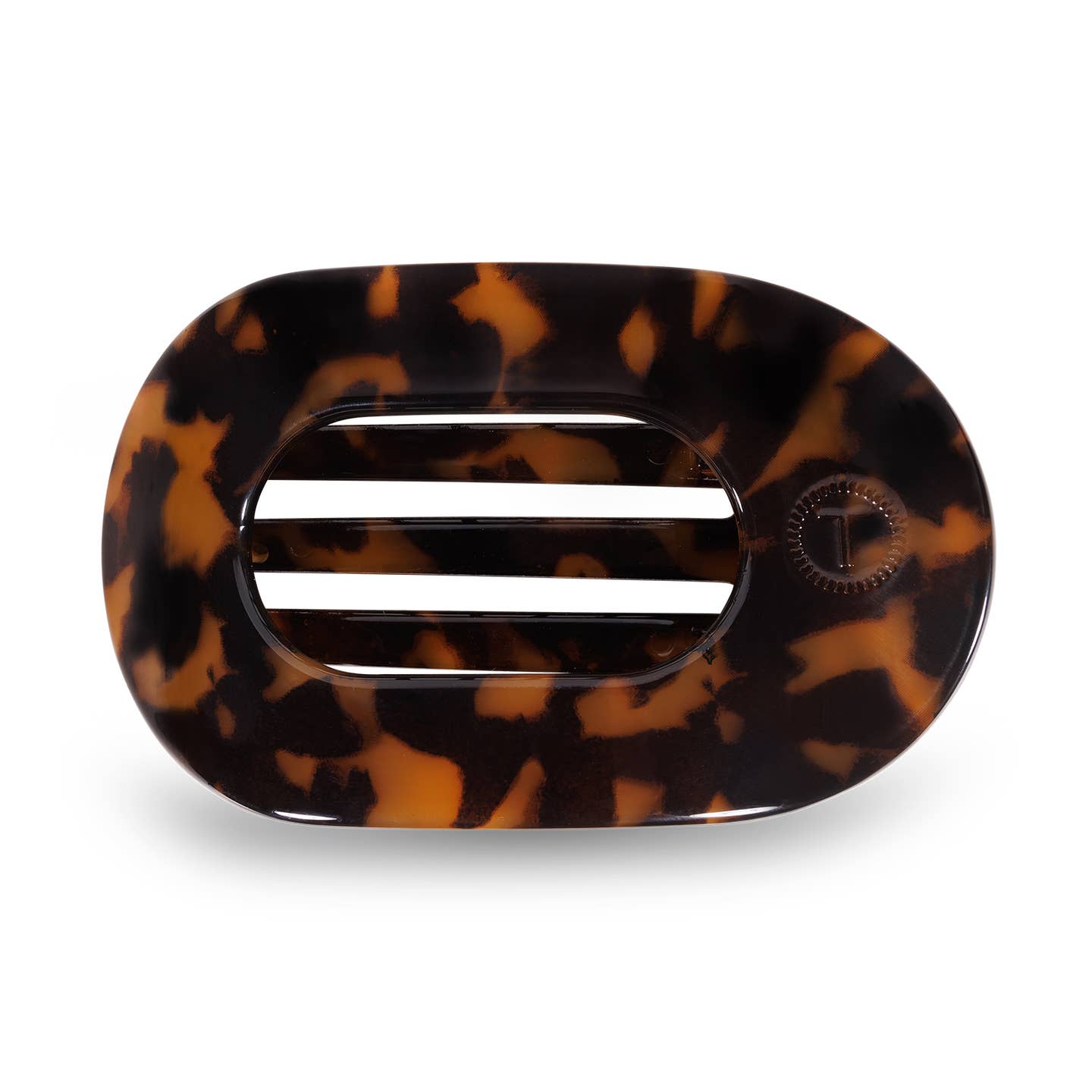 TELETIES Round Flat Hair Clip - Small