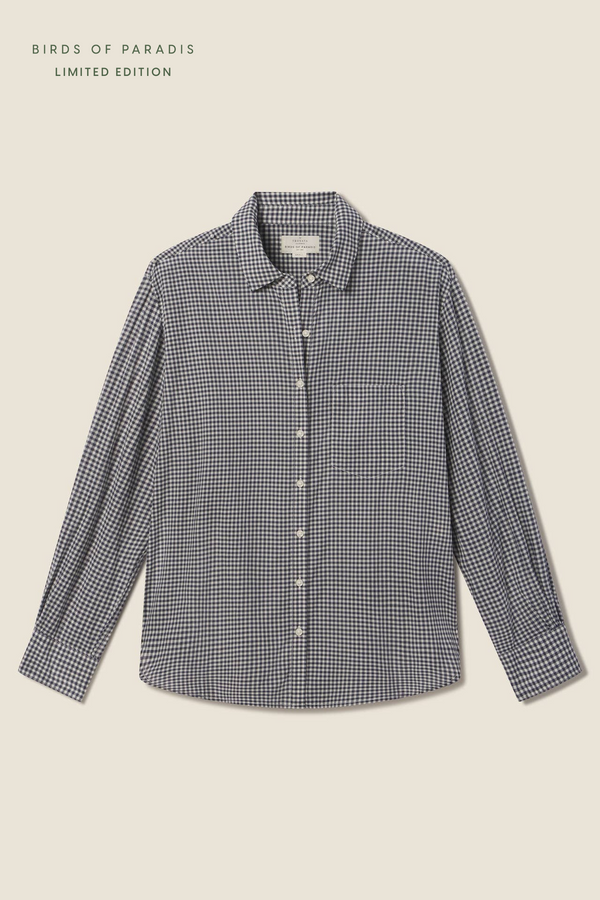 Birds of Paradis by Trovata Blake Oversized Shirt Inkwell