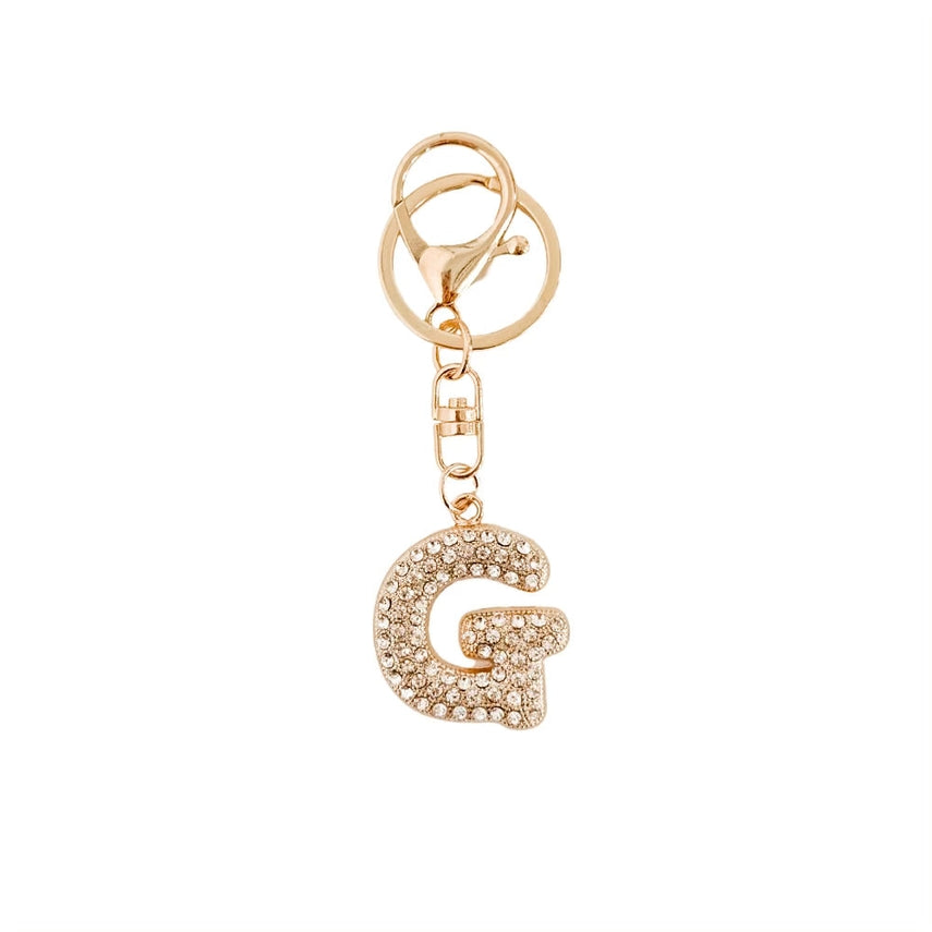 Pretty Simple Diamond Initial Bag Charm