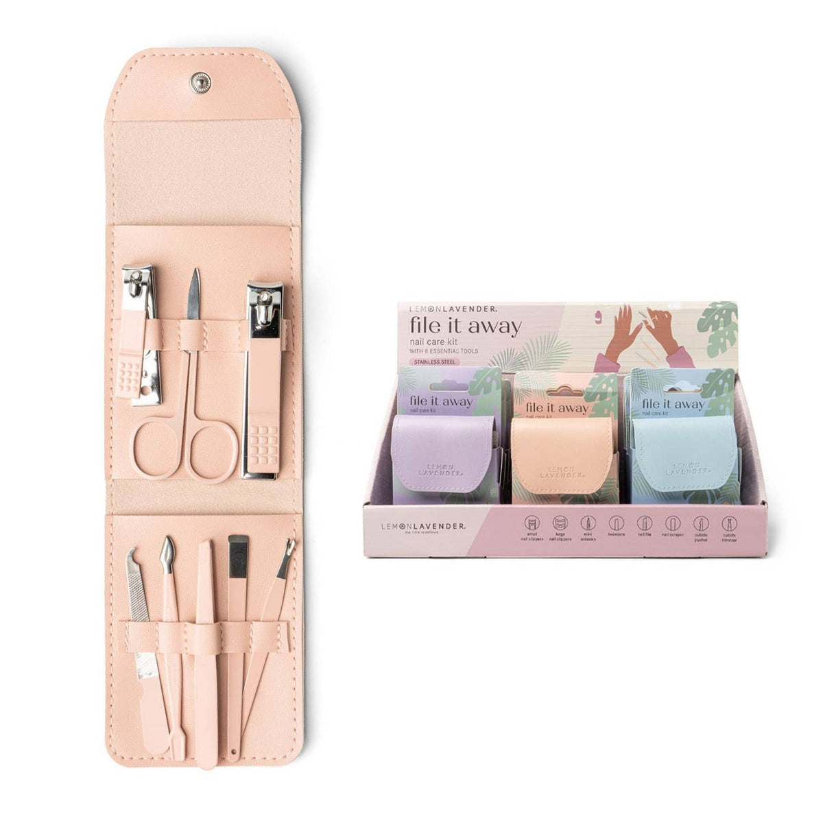 DM Merchandising Lemon Lavender File It Away Nail Care Kit