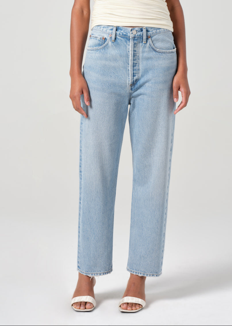 AGOLDE 90's Crop Mid Rise Loose Straight in Force