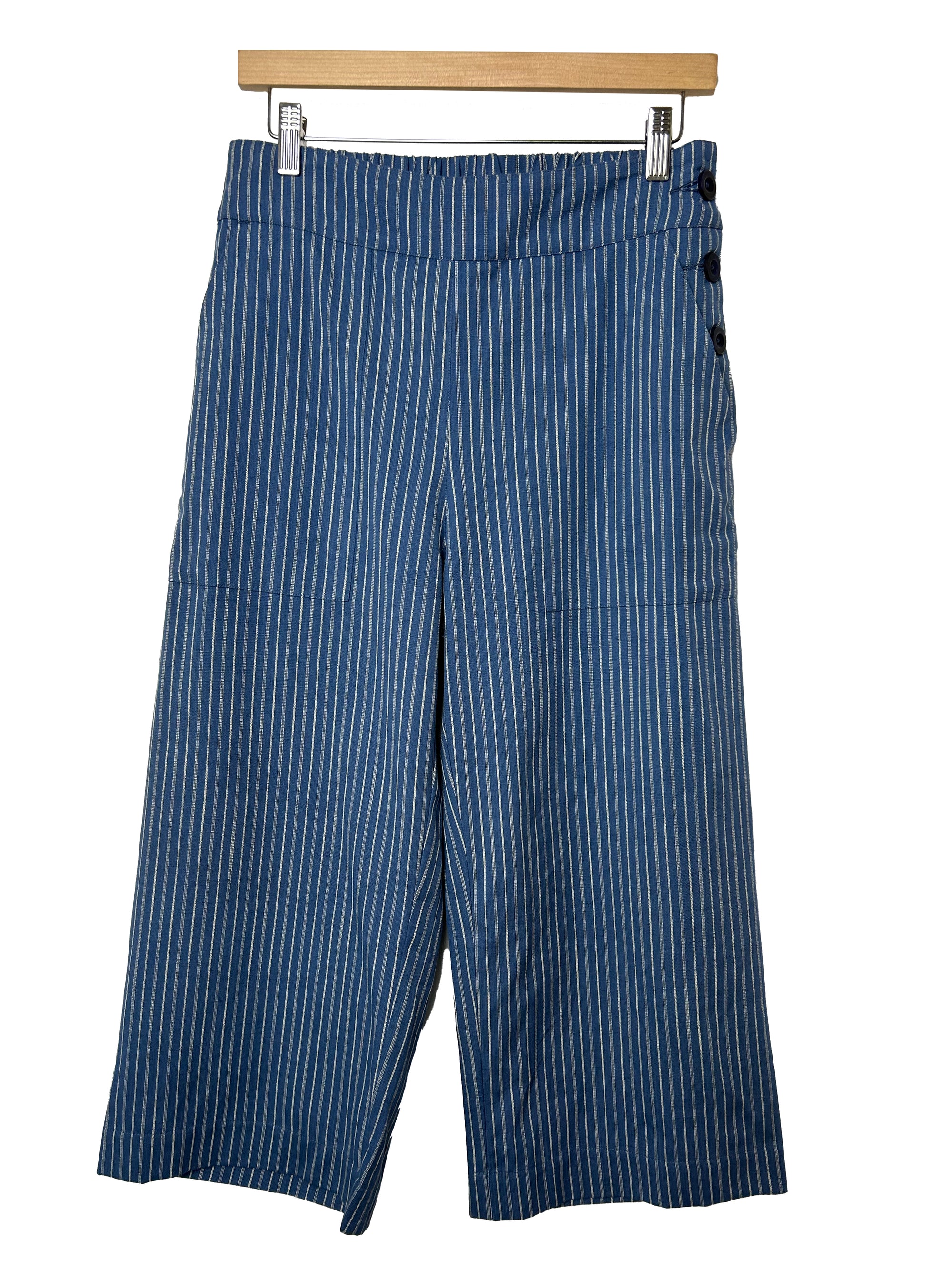 BIBICO Anna Culottes in Cotton & Linen Stripe