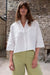 BIBICO Ava Oversized Blouse in White Stripe