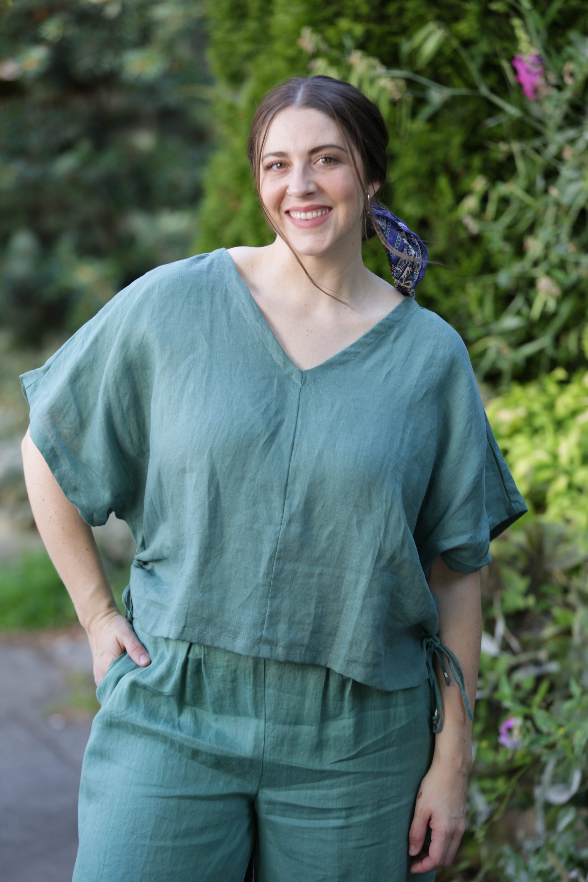 BEL KAZAN Isla Top in Seafoam