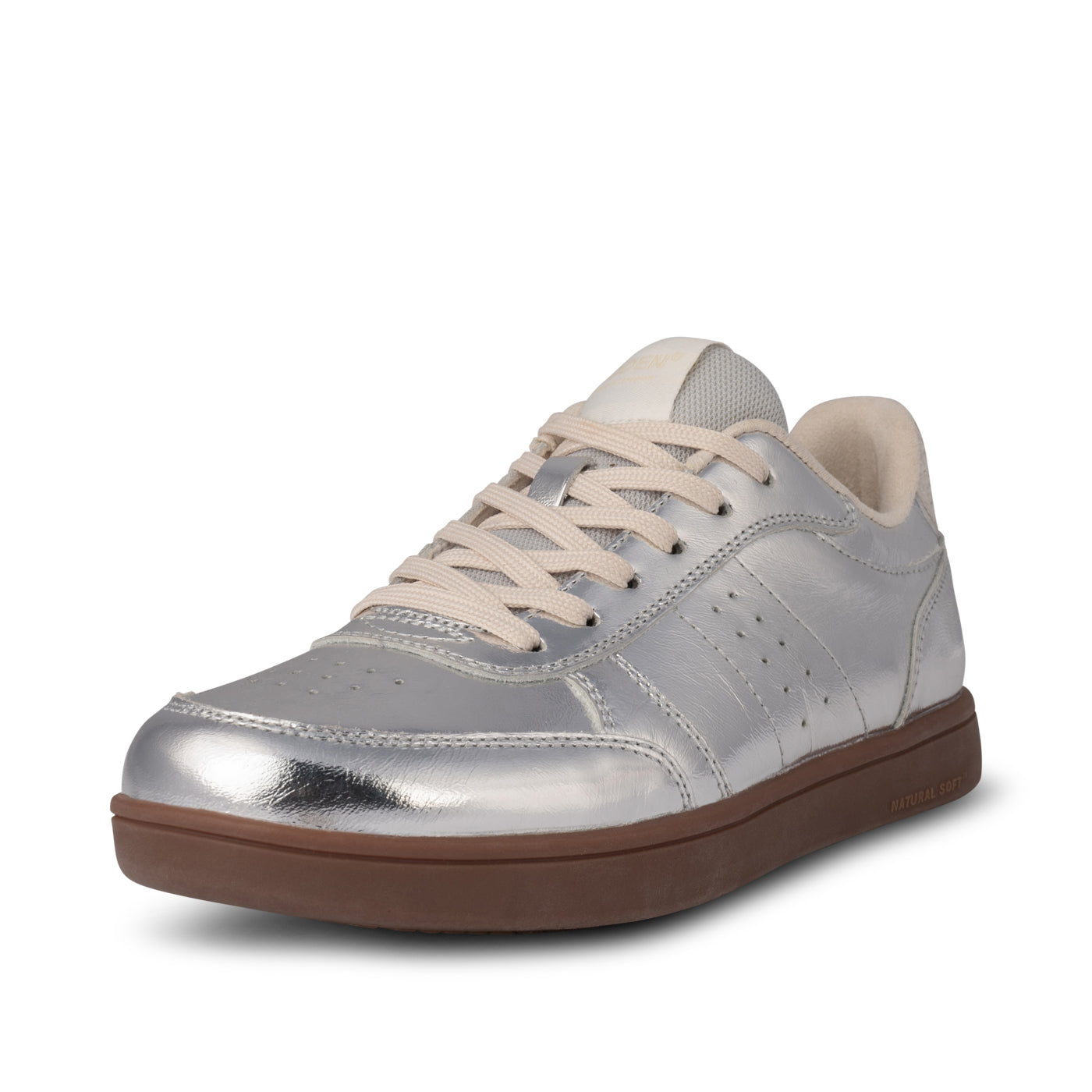 Woden Bjork Leather Sneaker Silver