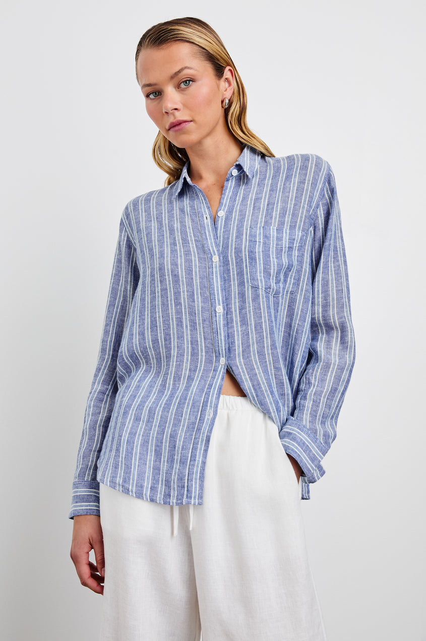 Rails Charli Button Down in Lake View Stripe