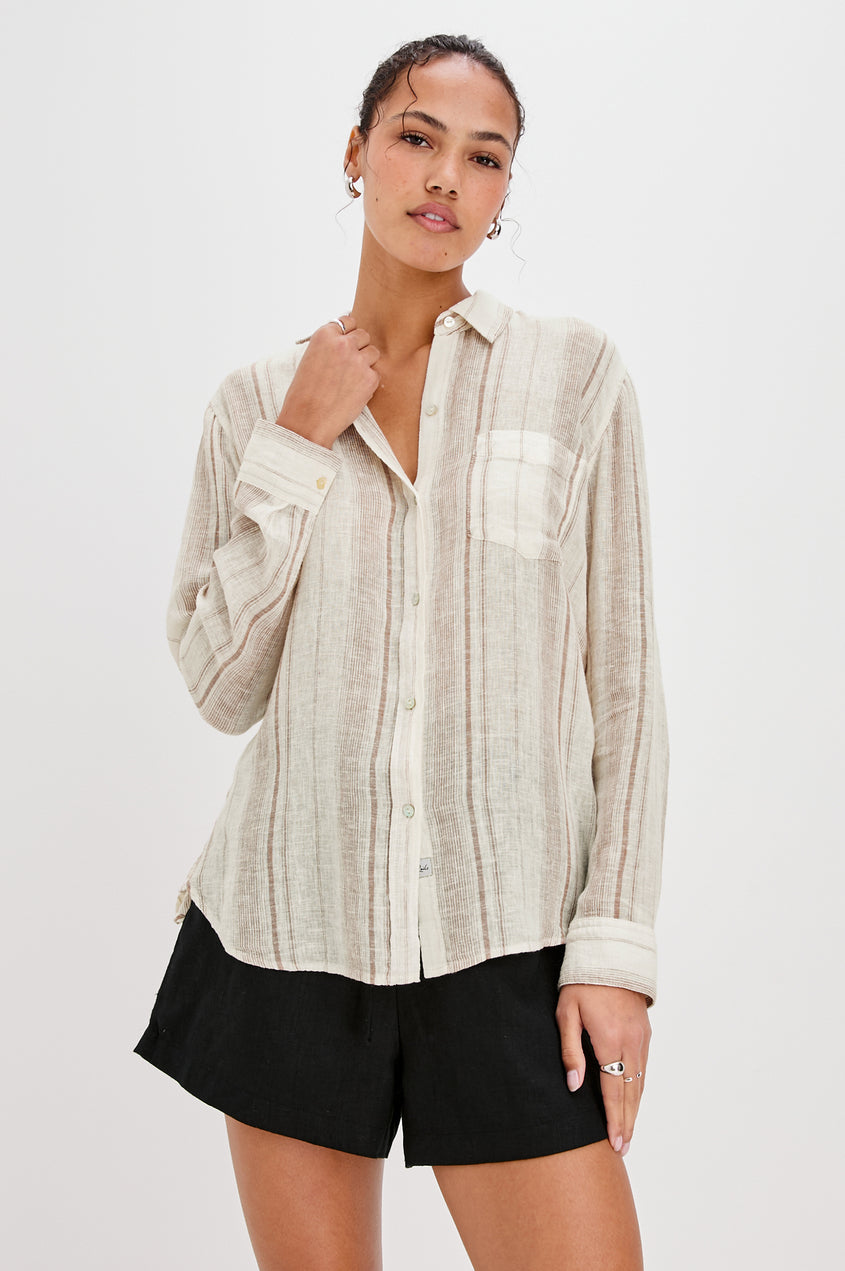 Rails Charli Button Down in Reims Stripe