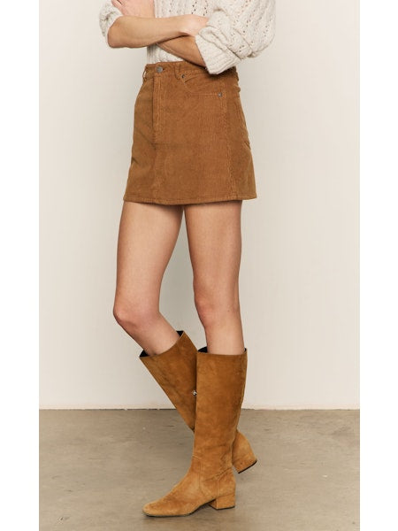 Sanctuary Briar Corduroy Mini Skirt Bronze