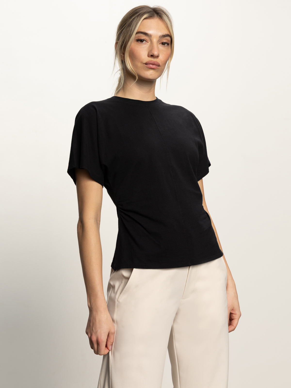 Sanctuary Shirred Waist Dolman Tee