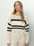 Sanctuary Sporty Stripe Open Knit Sweater Eco 
