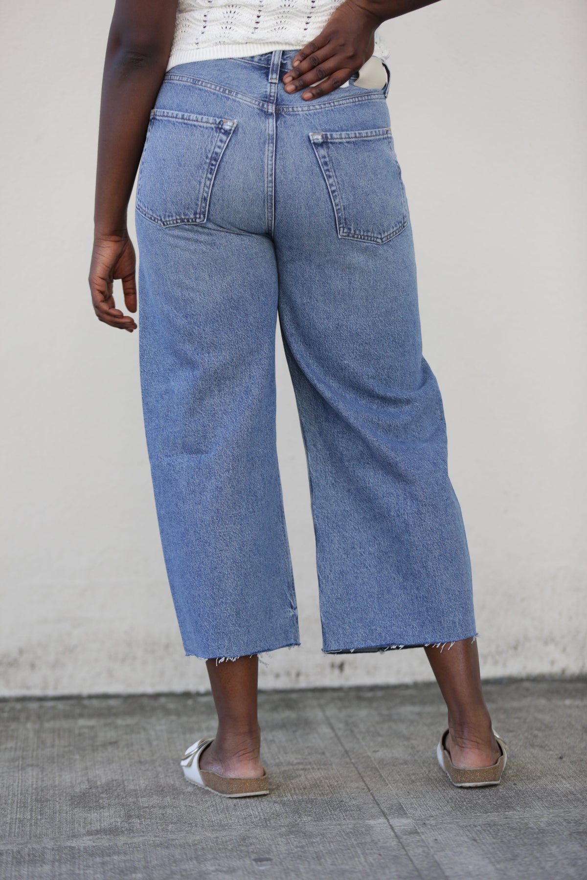 Citizens of Humanity Ayla Raw Hem Crop in Telegraph