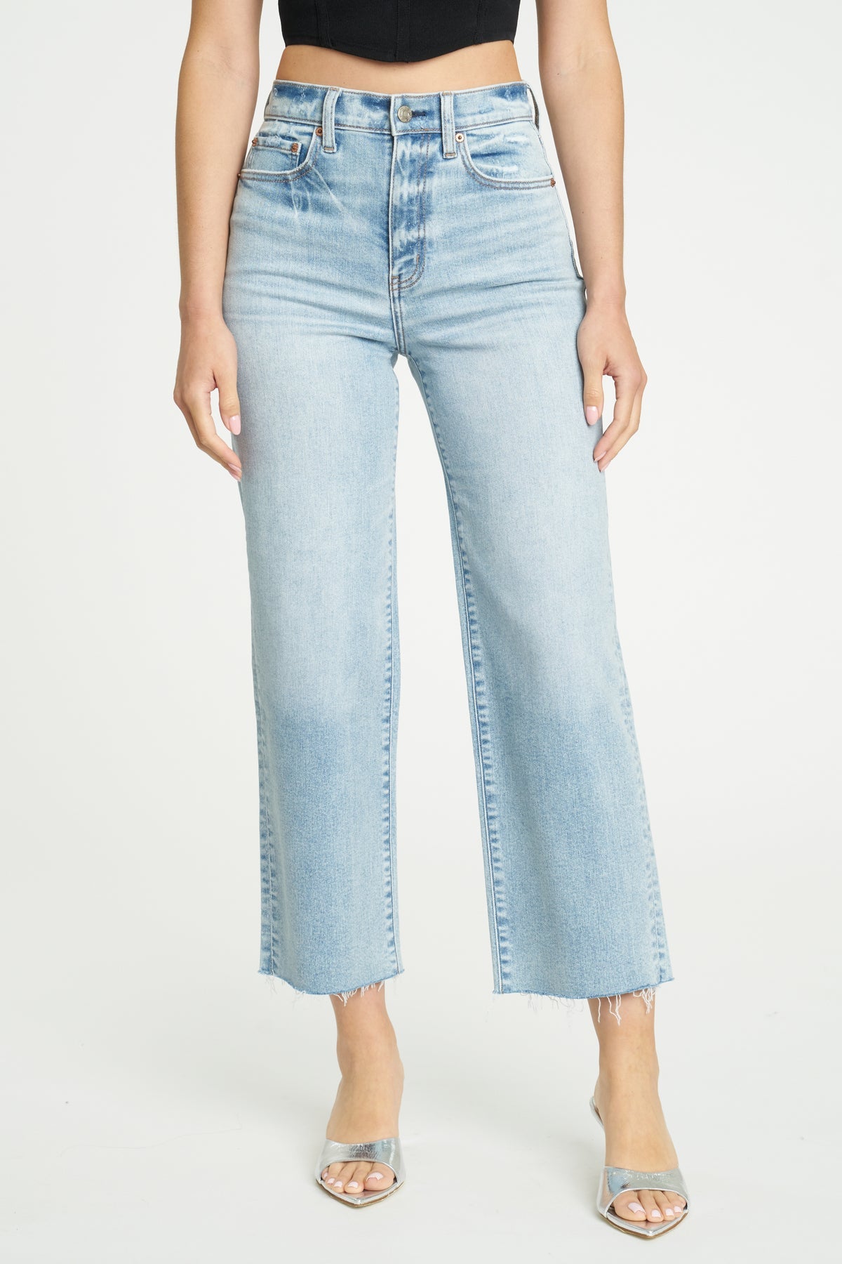 Daze Denim Pleaser High Rise Wide Ankle in Miracle