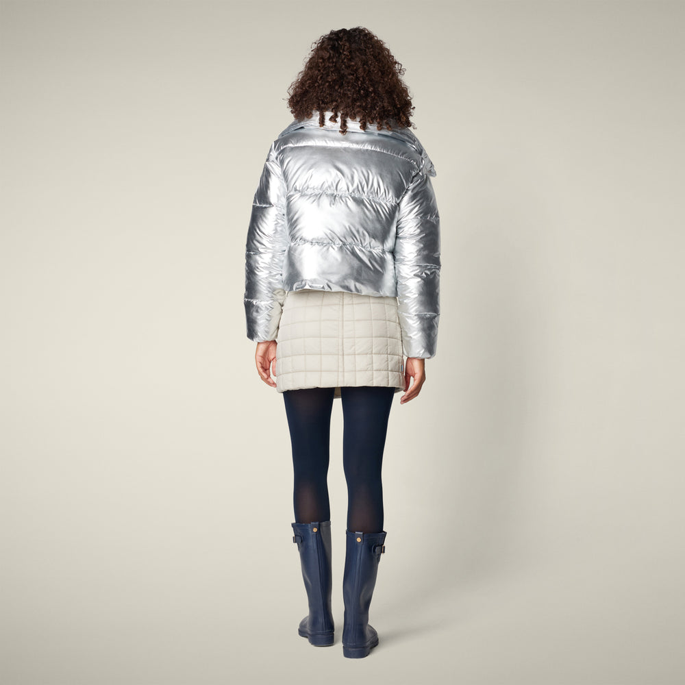 Save The Duck Giselle Puffer Coat in Silver