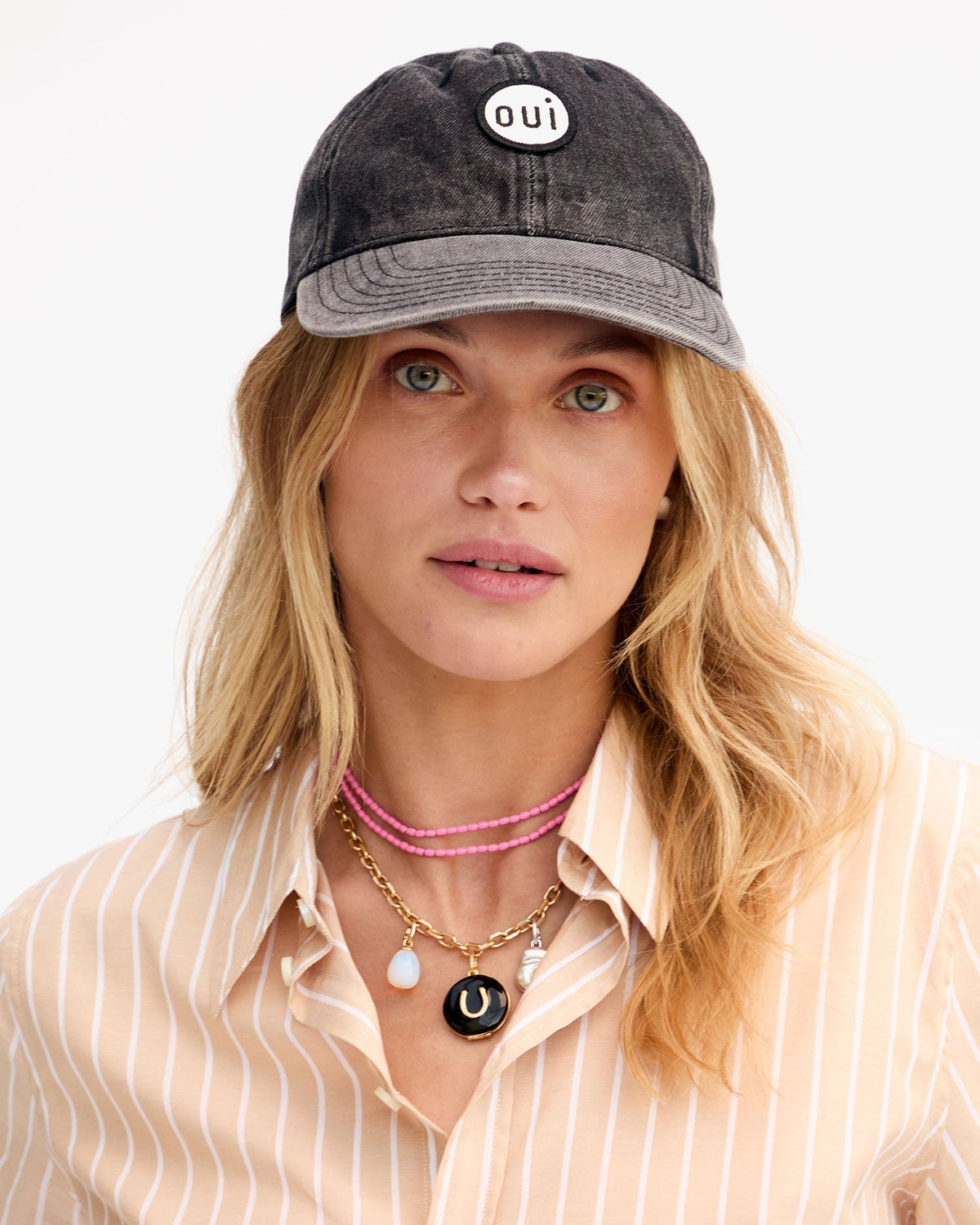 Clare V. Denim Baseball Hat