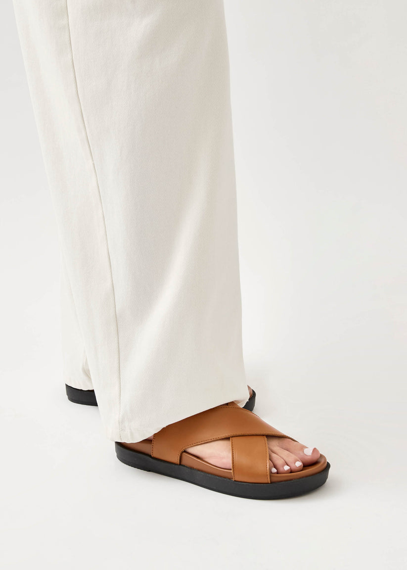 ALOHAS Nico Leather Sandals Tan