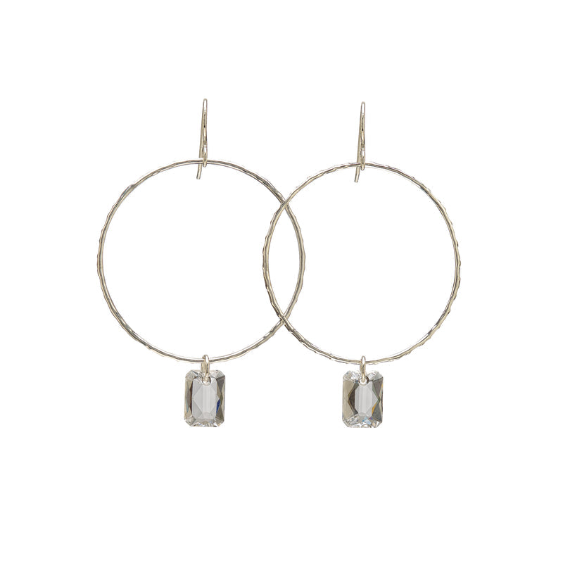 Kenda Kist Deco Hoops Silver with Clear