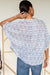 EMERSON FRY Mandarin Collar Top in Blue Portrait Floral