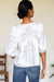 EMERSON FRY Puff Isla Top in Maeve Outline Indigo