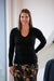 Enza Costa Rib Bold L/S U Neck Black