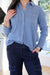 Faherty Legend Sweater Shirt in Glacier Blue Twill