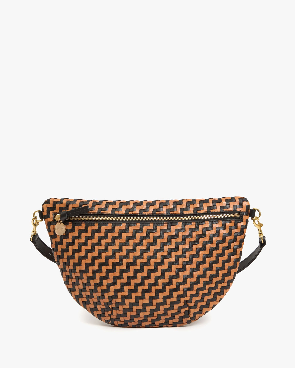 Clare V. Woven Zig-Zag Grande Fanny