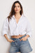Good American Poplin Bubble Shirt White