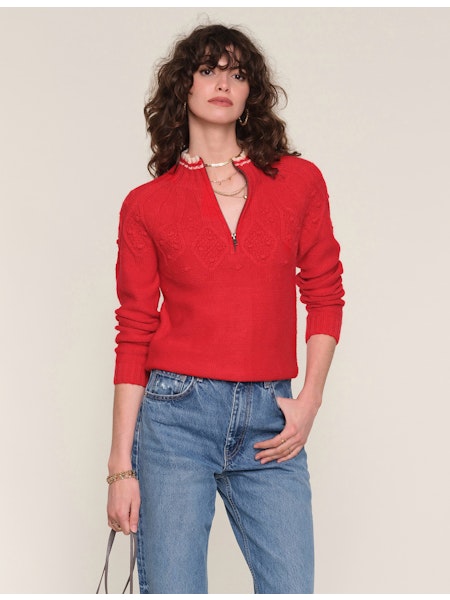 Heartloom Bellini Sweater lipstick