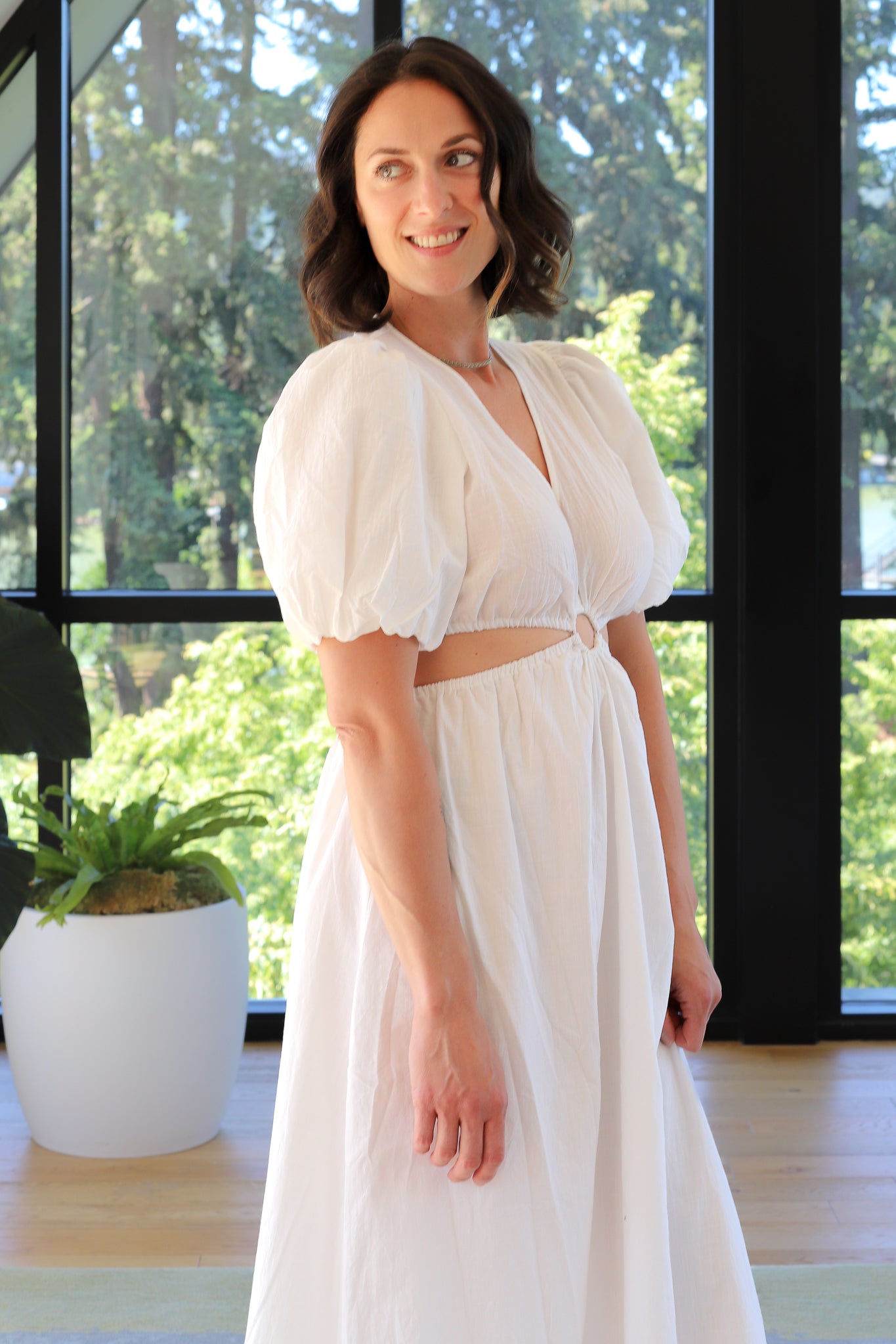 DELUC Pisarro Dress White