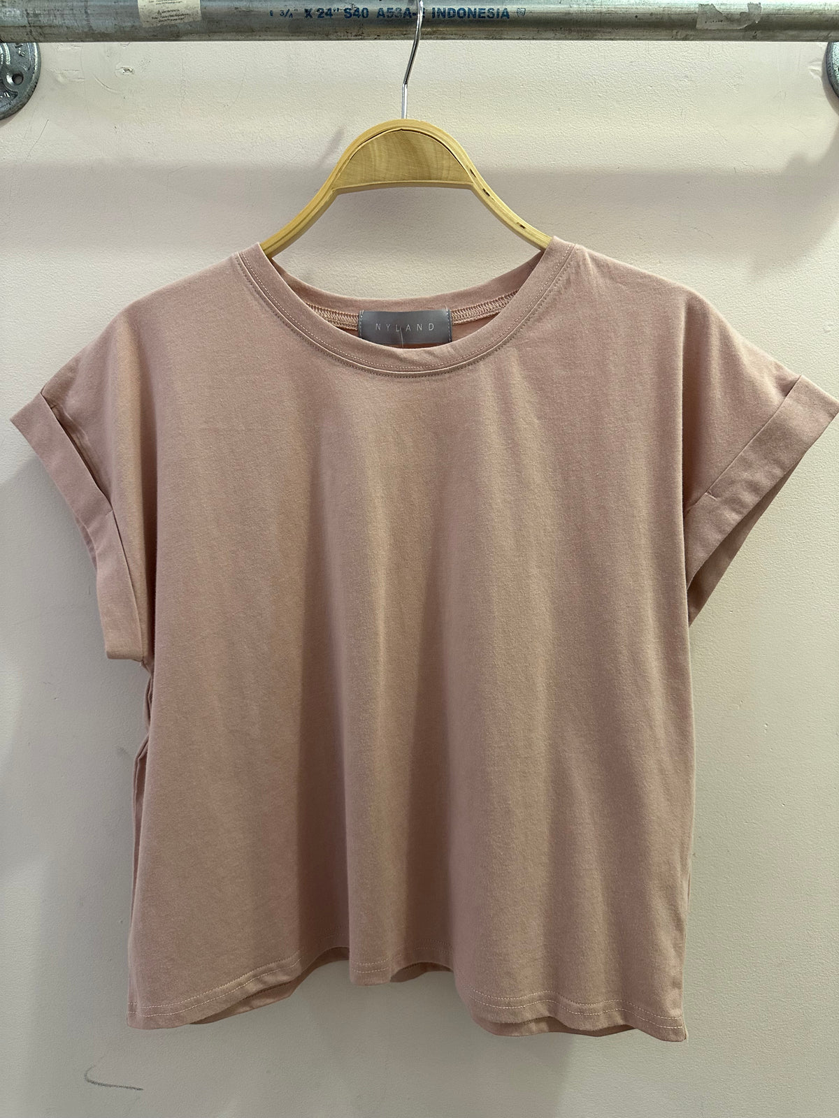 NYLAND Isabeau Round Neck Cuffed Sleeve Top