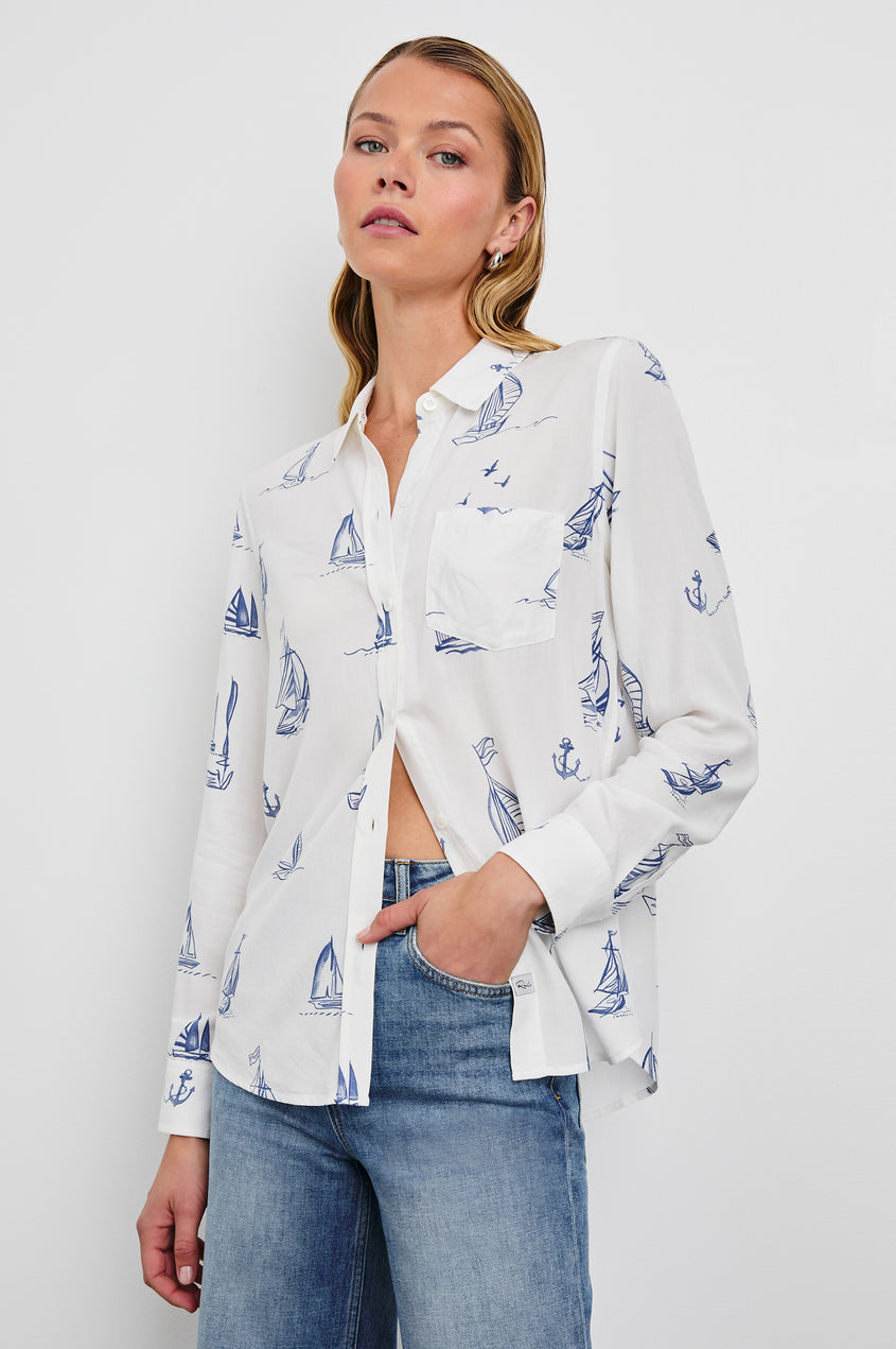 Rails Kathryn Shirt in Sailboats