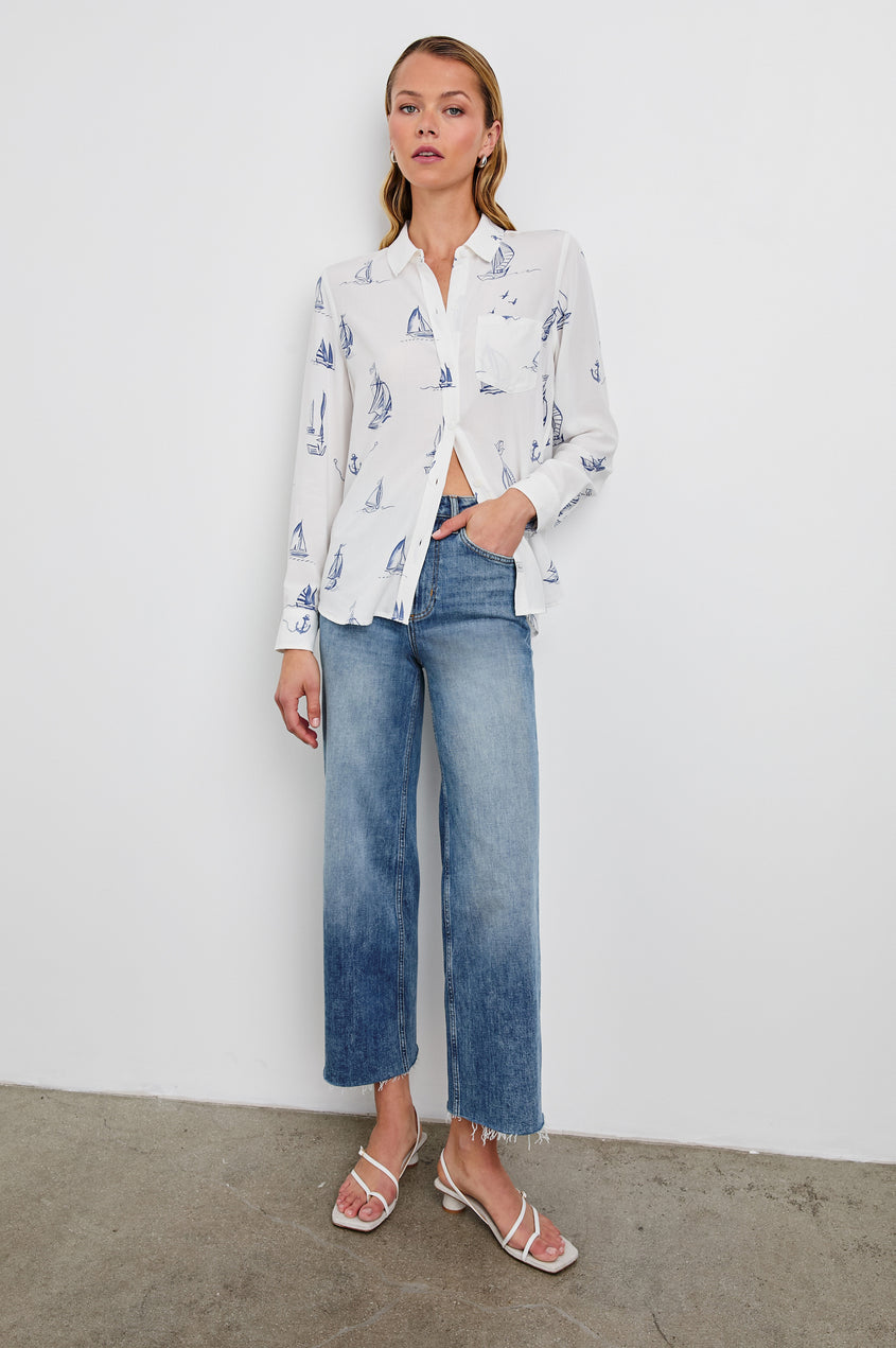 Rails Kathryn Shirt in Sailboats