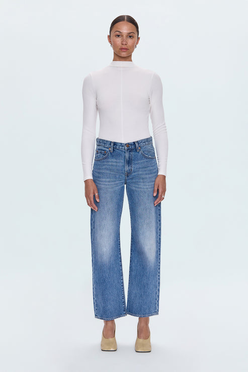 PISTOLA Lexi Mid Rise Bowed Straight in Metropolis