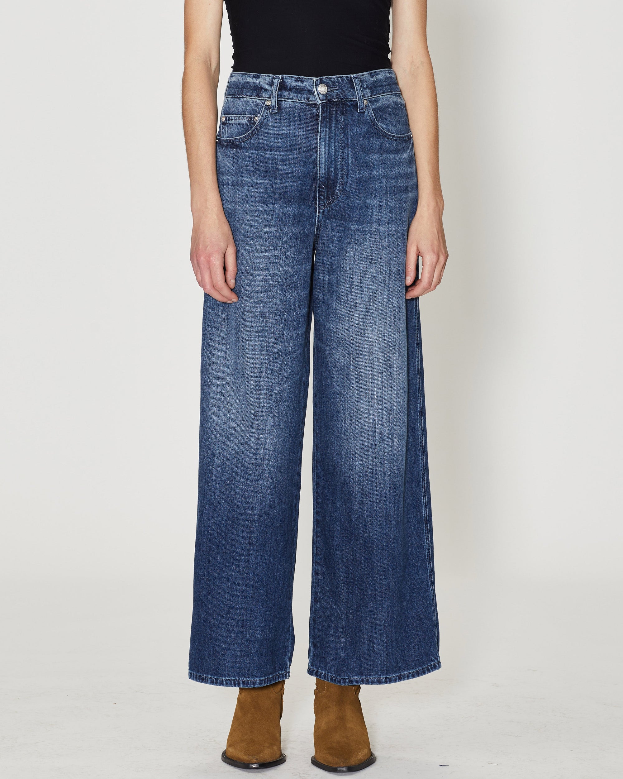 LE JEAN Juliette Wide Leg Ankle in Sierra Sky
