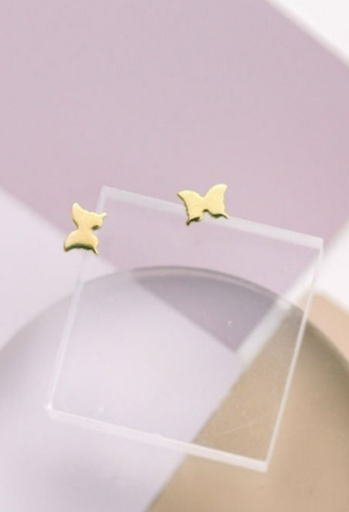 The Land of Salt Butterfly Stud Earrings Brass