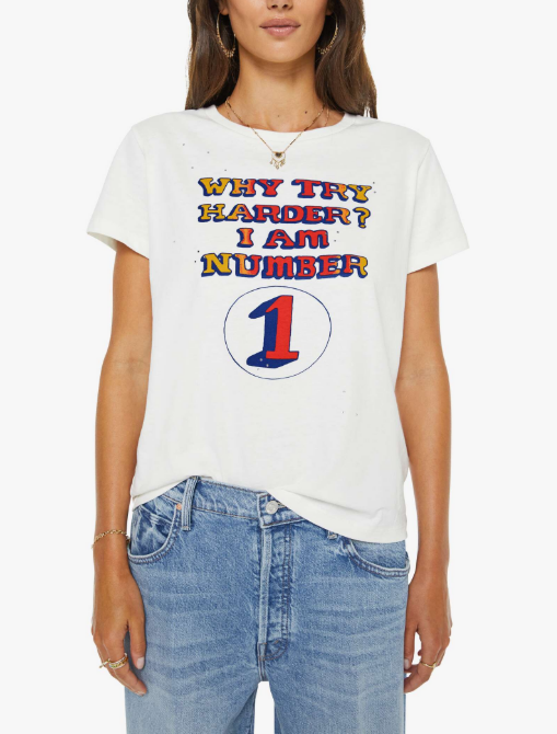 Mother Boxy Goodie Goodie Tee in Why Try Harder