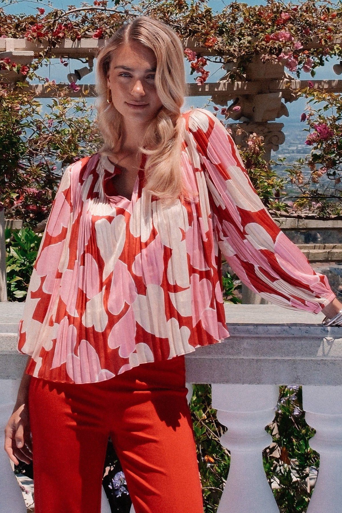 NYLAND Annalee Abstract Heart Printed Blouse