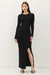 NYLAND Mira LS Maxi Sweater Dress w/ Slit Black